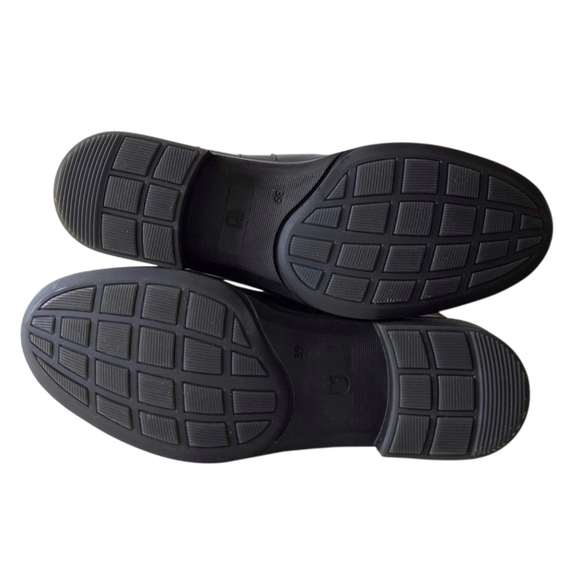 Umberto Rafini Vìntage 90s Leather Equestrian Style Ankle Boots 39 8.5 - Picture 8 of 8